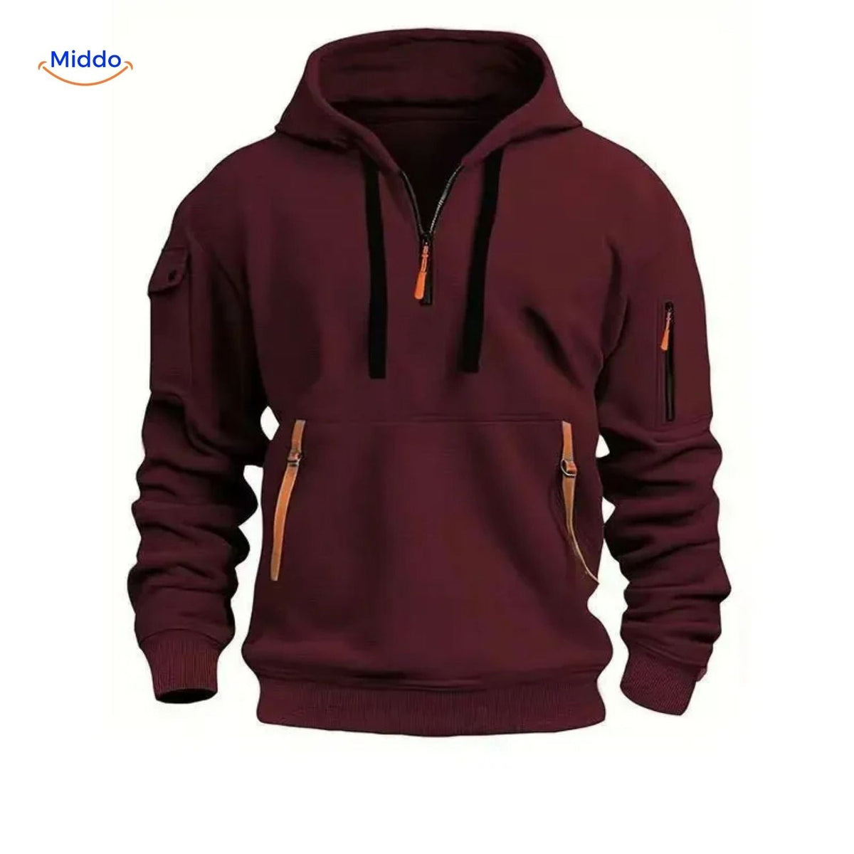 Hooded Pullover met Capuchon Zacht Ademend Katoen-Polyester Mix Duurzaam Casual Ontwerp voor Dagelijks Gebruik | Sansoti