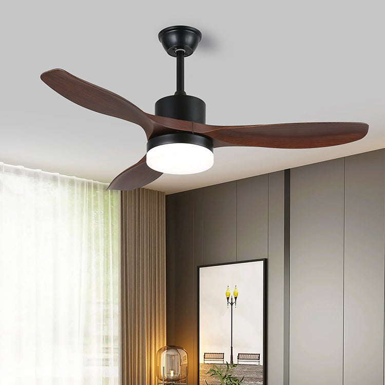 Scandinavian-inspired ceiling fan with lighting and remote control – 6 speeds, dimmable LED, available in 126 cm and 132 cm diameter | Sansoti