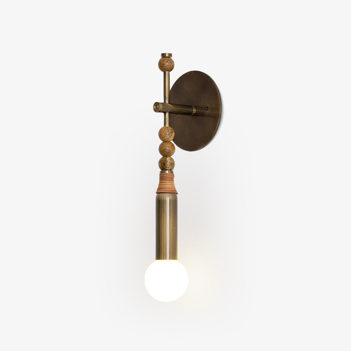Toam Wandlamp Marmer Messing – Persepolis Geïnspireerd Design met Antique Brass Afwerking 18.9 en 27.6 inch | Sansoti