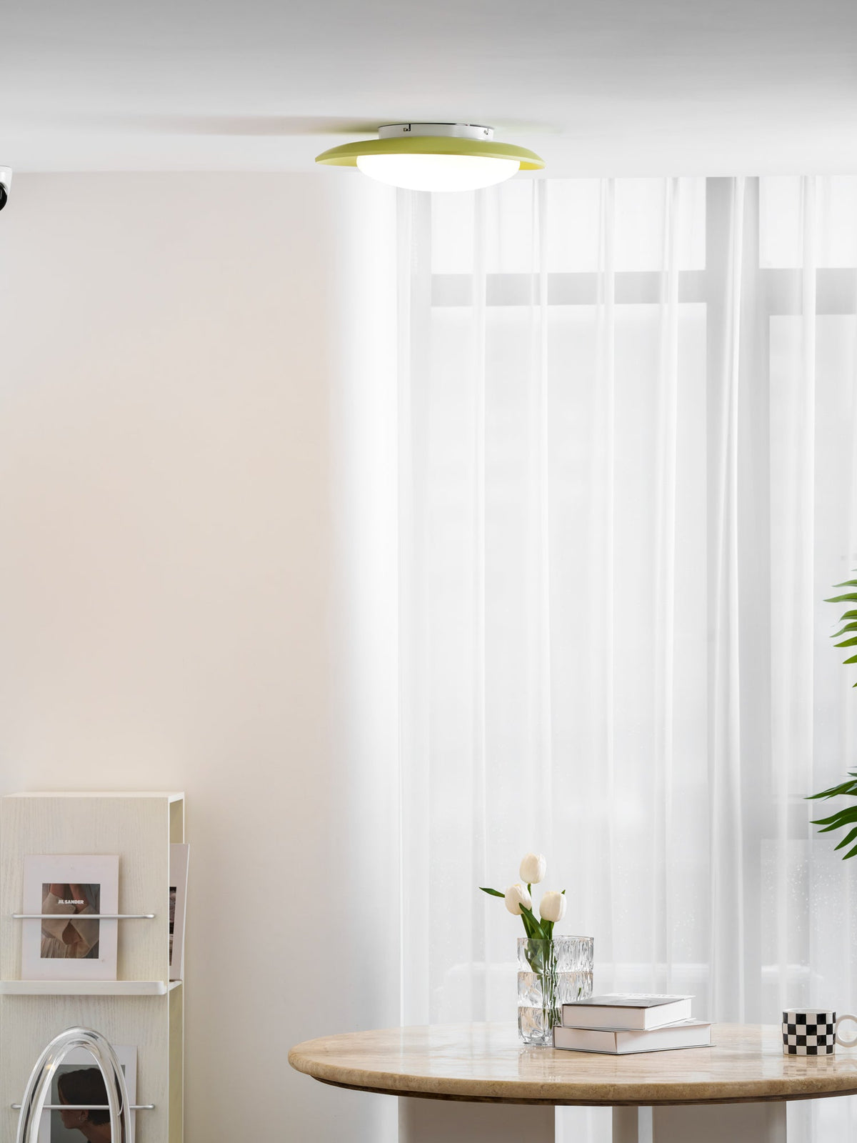 Deckenlampe Resin Oval Grün Beige Wohnzimmer Schlafzimmer LED 3000K 4000K 6000K Ø36 Ø46cm Organisch Deckenleuchte Dimmbar | Sansoti