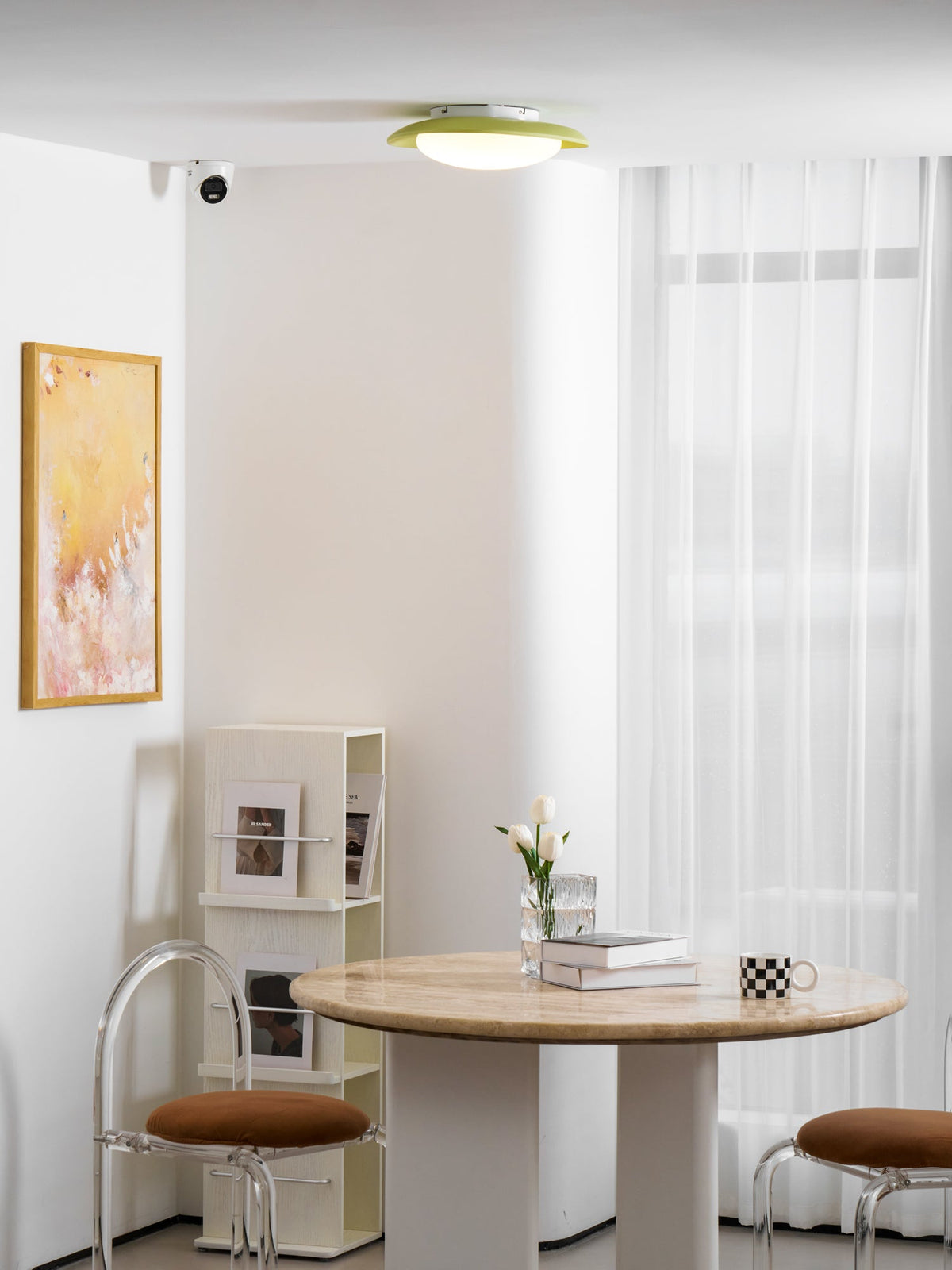Deckenlampe Resin Oval Grün Beige Wohnzimmer Schlafzimmer LED 3000K 4000K 6000K Ø36 Ø46cm Organisch Deckenleuchte Dimmbar | Sansoti