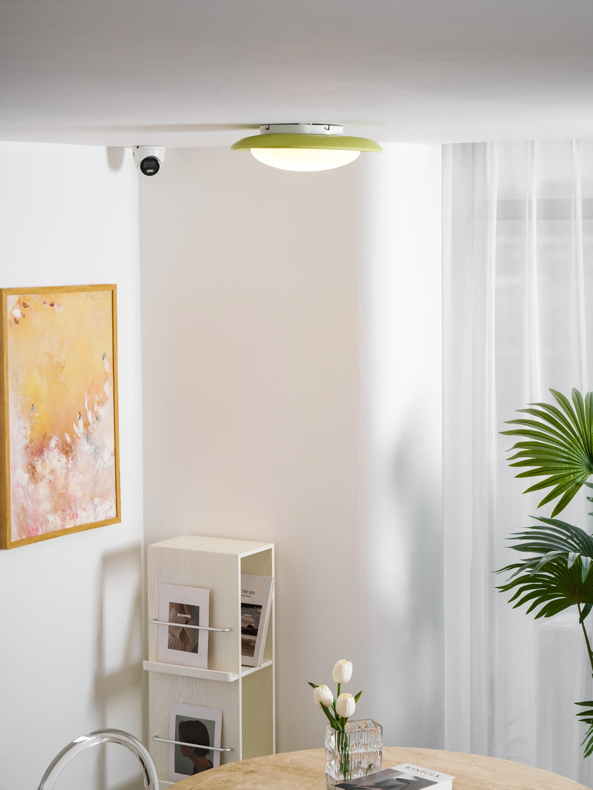 Deckenlampe Resin Oval Grün Beige Wohnzimmer Schlafzimmer LED 3000K 4000K 6000K Ø36 Ø46cm Organisch Deckenleuchte Dimmbar | Sansoti