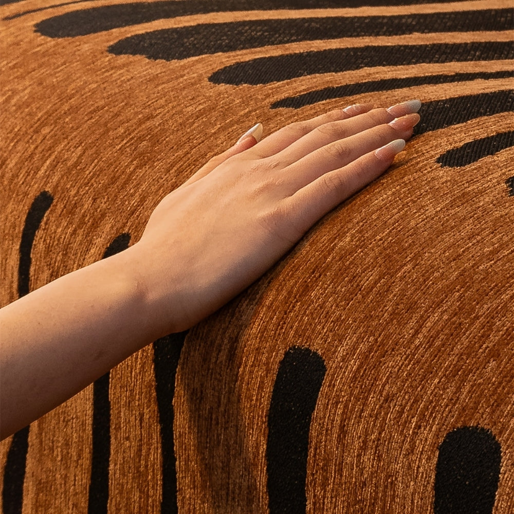 Chenille Sofa Cover with Tribal Geometric Pattern – Protective Sofa Cover for 2-3 Seater Sofas and Armchairs | Sansoti