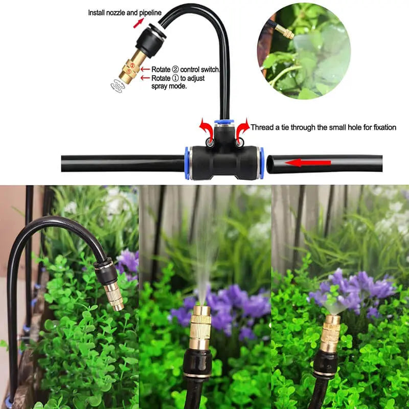 Modular Drip Irrigation System 8mm Root Zone Irrigation Tool-Free | Sansoti