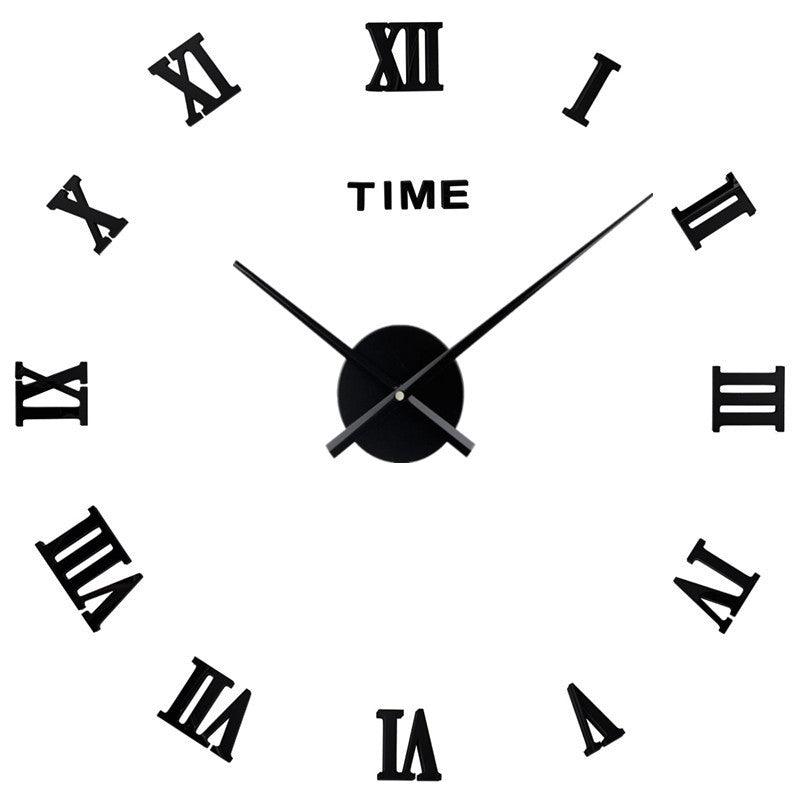 Wall Clock Roman Numerals Mirror Finish Geometric Design 50-120cm | Sansoti