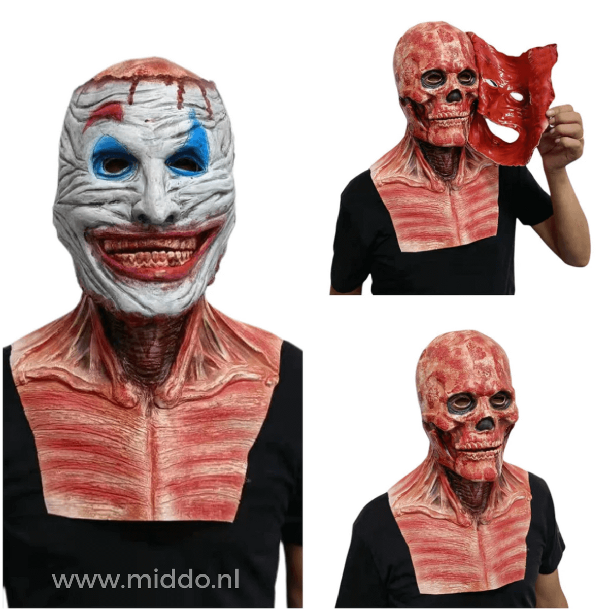 Halloween Horror Masker met Bewegende Kaak Volledig Gezicht Latex Griezelmasker Afneembare Laag Carnaval | Sansoti