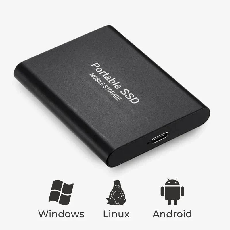 External SSD Drive 128GB USB 3.1 Aluminum Casing Portable Fast Data Storage Compatible with PC Laptop | Sansoti
