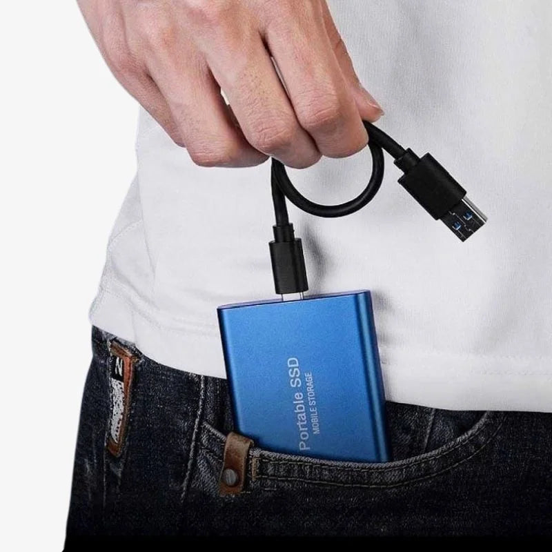 128GB External SSD – Super-Fast Portable Drive with USB 3.1 for Backups & Data Storage | Sansoti