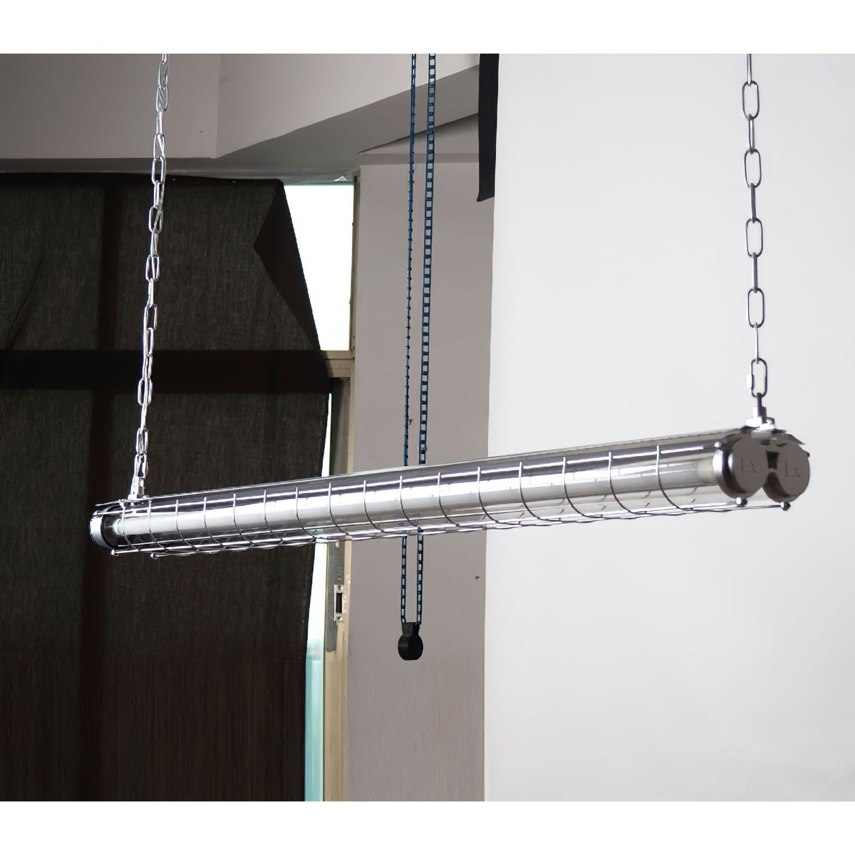 Lineare Hängeleuchte aus Glas, modern, 123 cm, Schwarz, Grün, Silber, Nordic Design, Esszimmer, Küche, Esstisch, Kücheninsel | Sansoti
