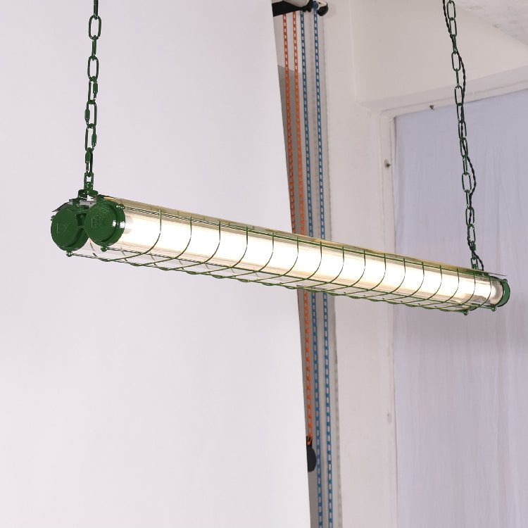 Lineare Hängeleuchte aus Glas, modern, 123 cm, Schwarz, Grün, Silber, Nordic Design, Esszimmer, Küche, Esstisch, Kücheninsel | Sansoti