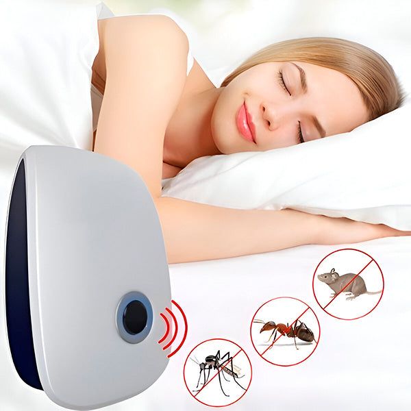 Ultrasonic pest repeller for home and office with plug and large range up to 100 m² | Sansoti