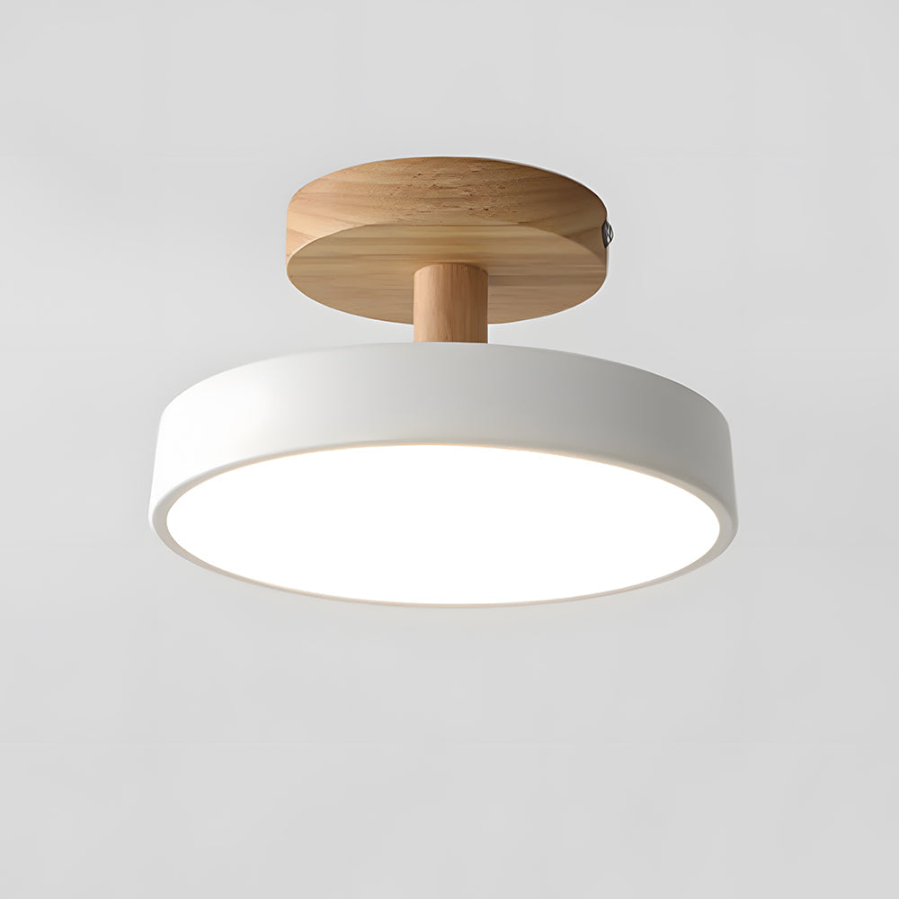 Pedol Deckenleuchte LED 12W Holz Grün Deckenleuchte Schlafzimmer Flur Skandinavisches Design Moderne Beleuchtung Kleine Räume | Sansoti