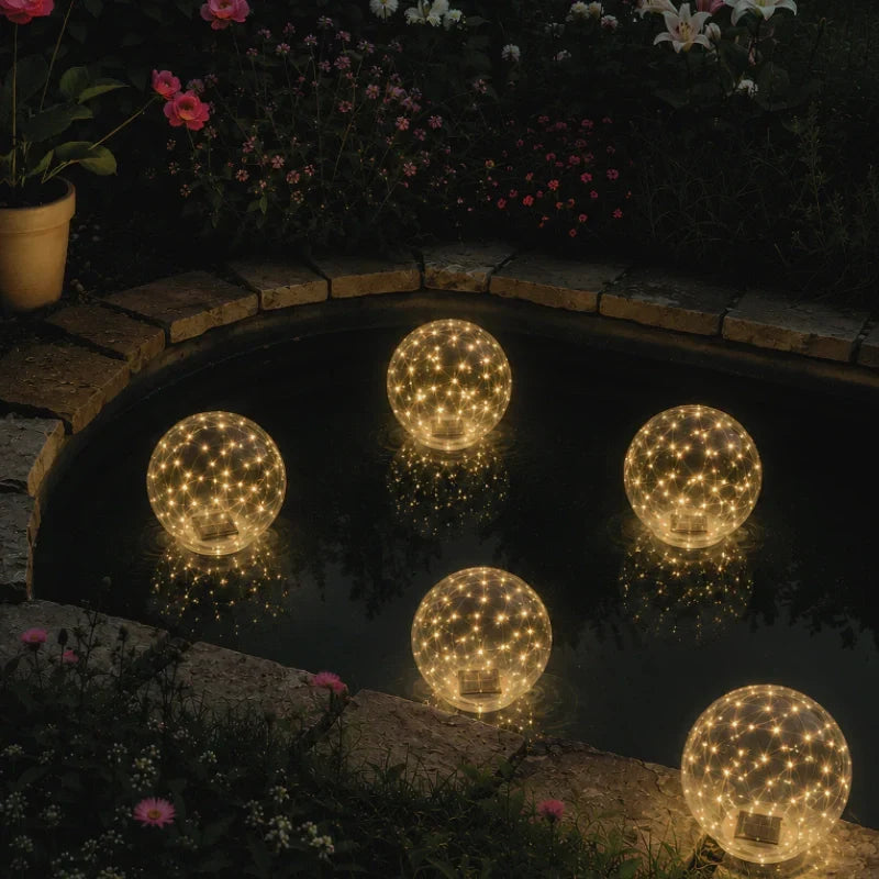 Floating Solar-Powered Mood Light for Garden and Pool with Remote Control, Waterproof IP68 Lighting | Sansoti