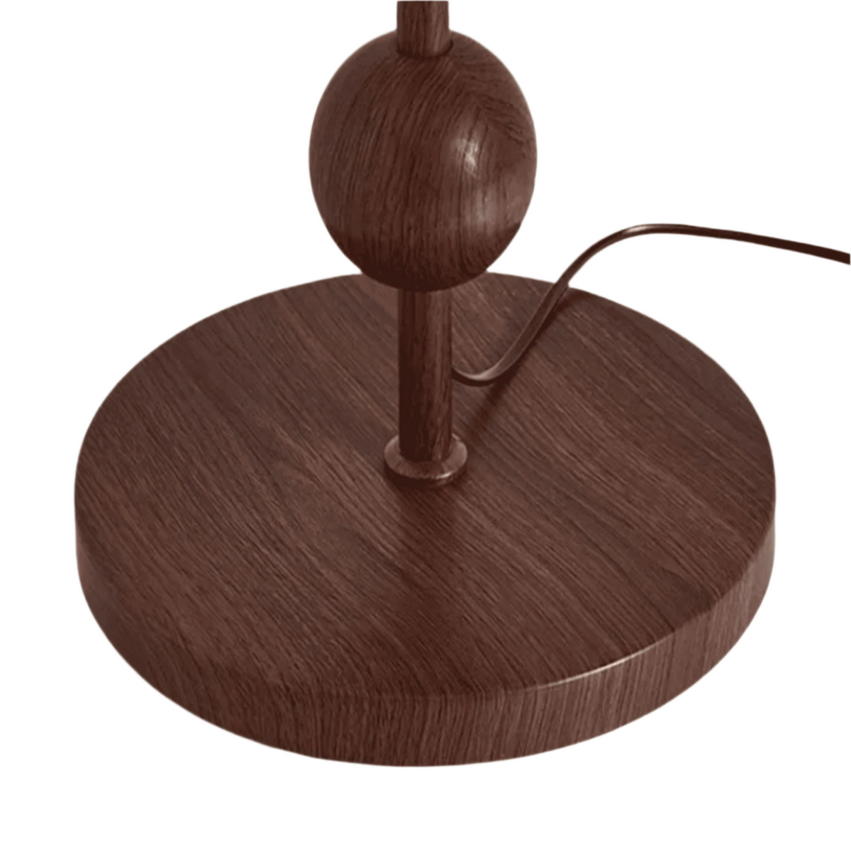 Staande Paddenstoel Lamp Beige 160cm Walnoot Voet Minimalistisch Scandinavisch Design Sfeerverlichting | Sansoti