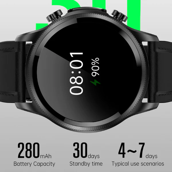 Smartwatch monitorujący zdrowie z pomiarem poziomu cukru we krwi i pulsem, wodoodporny tracker fitness | Sansoti