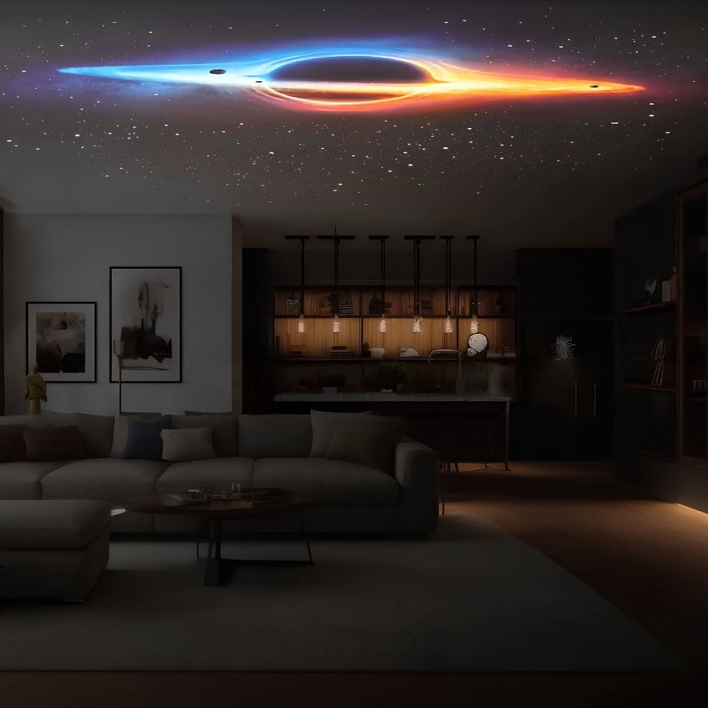 LED-Sternenprojektor mit Nebeleffekt, schwarz-weiß | Galaxy-Ambientebeleuchtung mit Fernbedienung für das Schlafzimmer | Sansoti