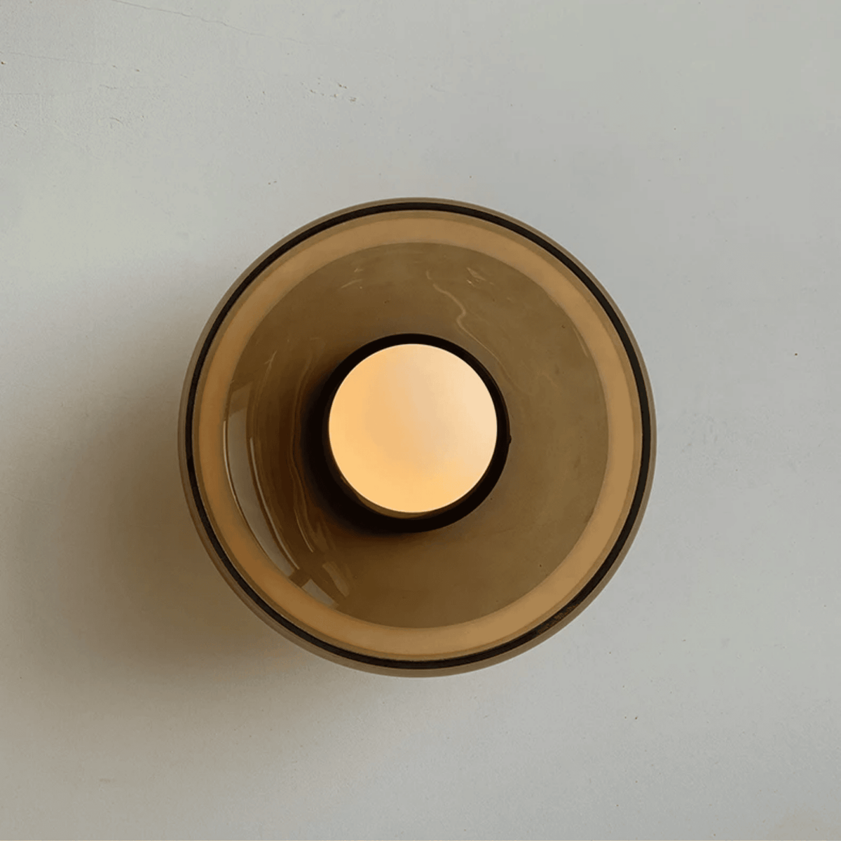 Glazen Wandlamp met Glas-in-lood Effect Crème Olijfgroen Wit LED E27 Fitting Sfeervol Slaapkamer Gang | Sansoti