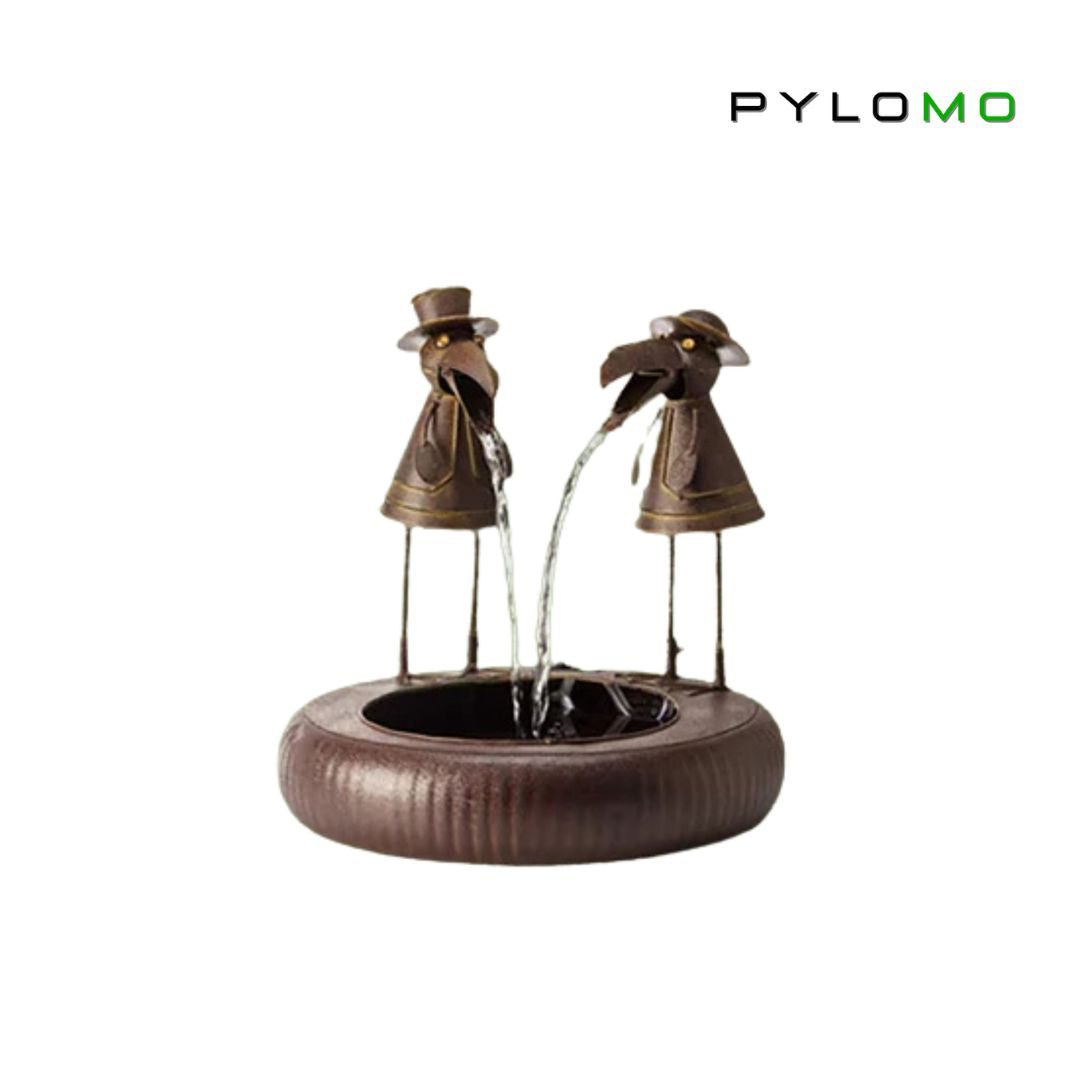 Wasserbrunnen Tierfigur Polyresin mit Pumpe Garten Terrasse Außenbereich | Sansoti