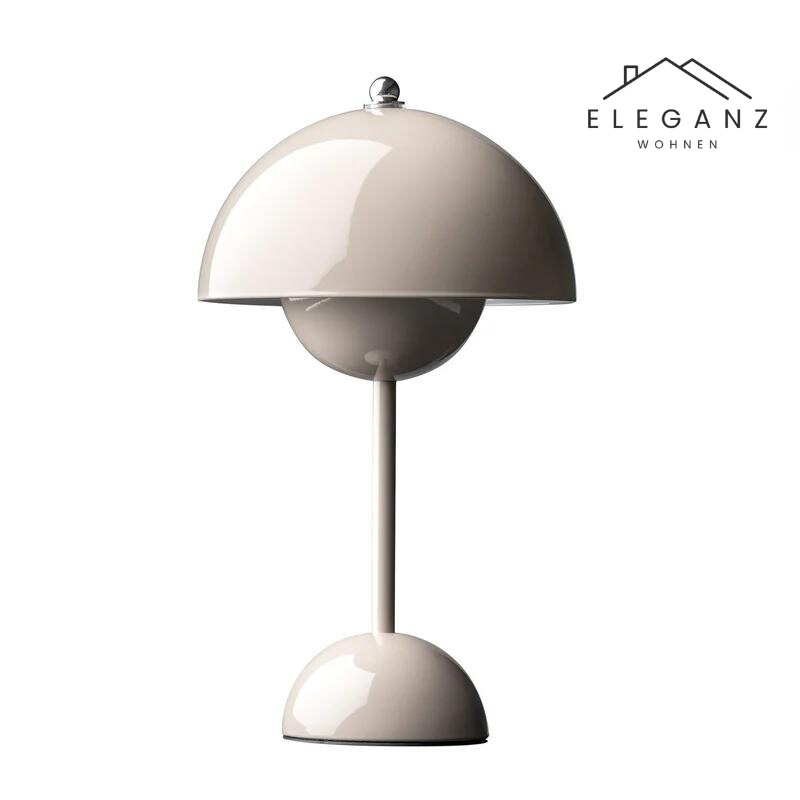 Lampe de Table LED Champignon Rechargeable Dimmable Design Métal 29cm | Sansoti