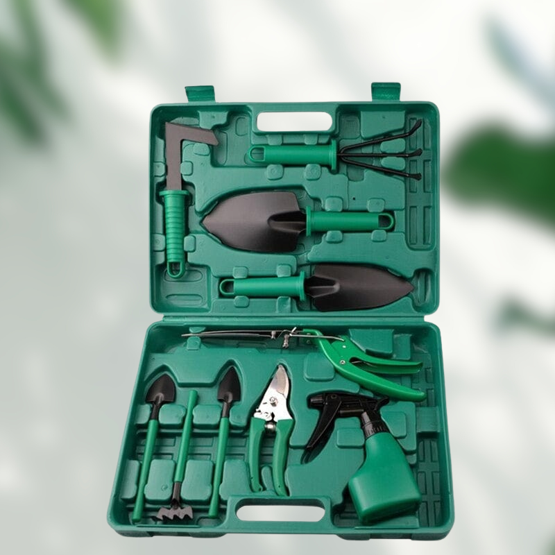 Garden Tool Set 10 Piece Stainless Steel With Storage Case Complete Garden Set | Sansoti