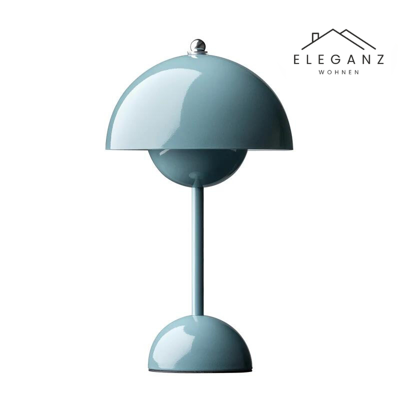 Lampe de Table LED Champignon Rechargeable Dimmable Design Métal 29cm | Sansoti