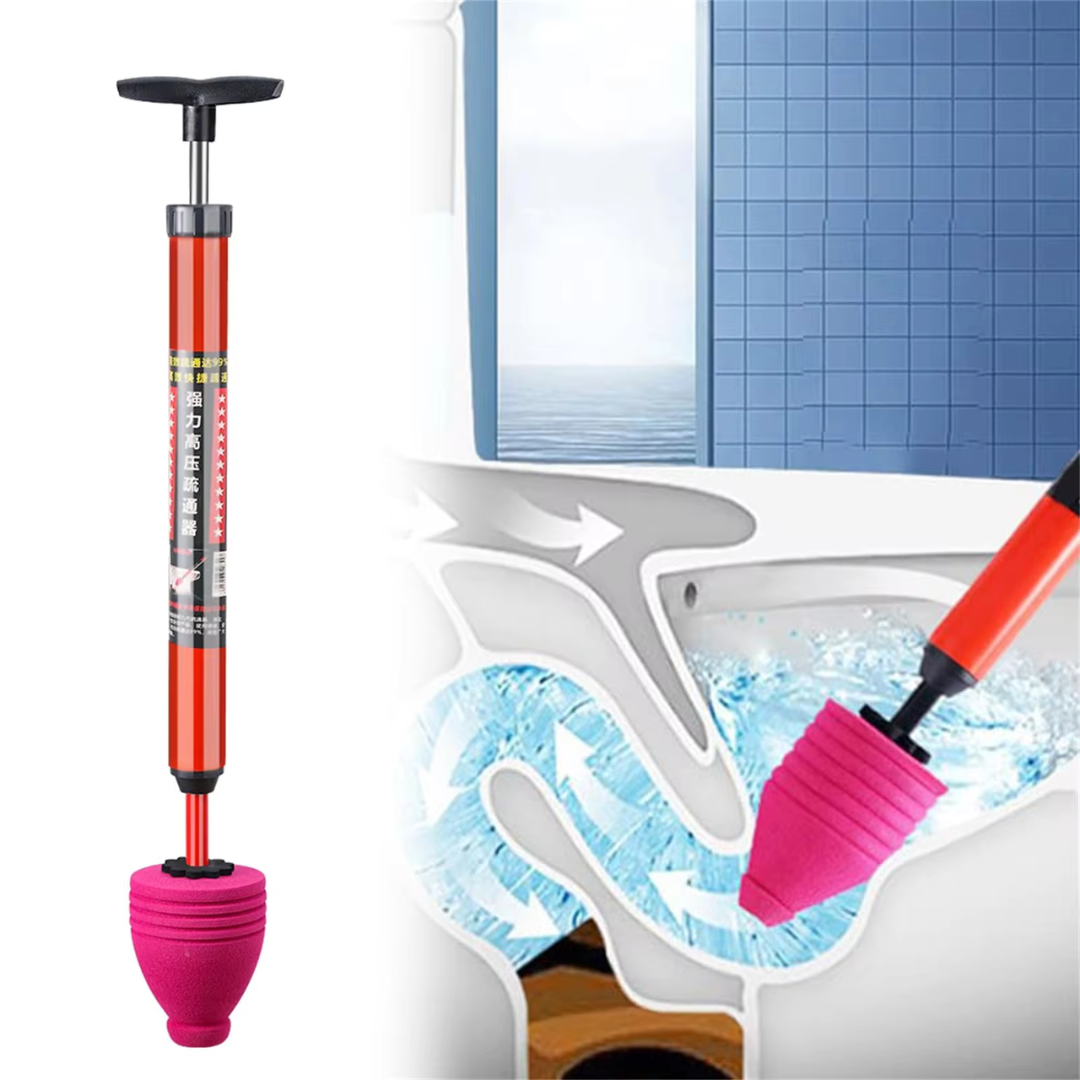 Pressure Washer Drain Stopper with Pneumatic Technology for Toilet Sink Clogs – Effective Unclogger | Sansoti