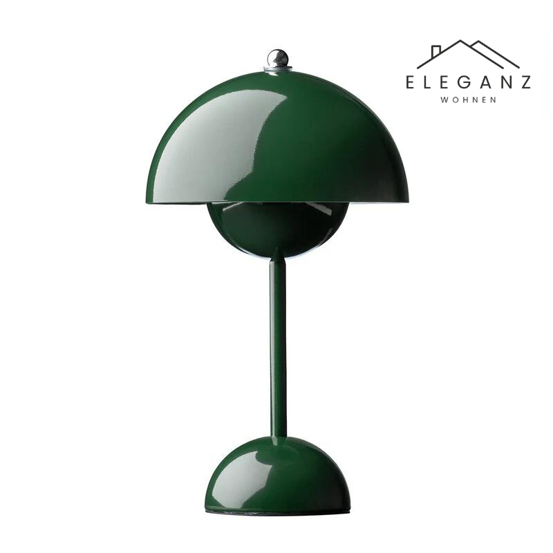 Lampe de Table LED Champignon Rechargeable Dimmable Design Métal 29cm | Sansoti