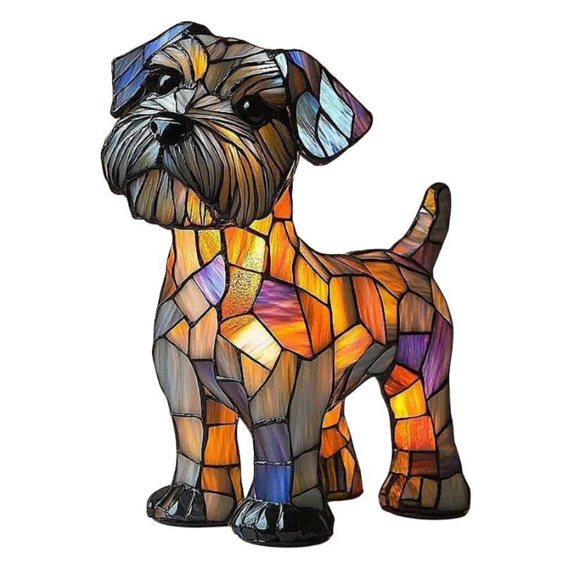 Hundenlampe Fido Terrier – Dekorative Solar-LED-Lampe mit Terrier-Motiv | Sansoti