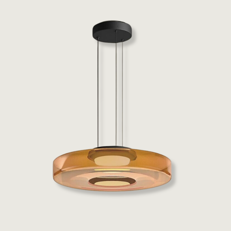 Pendant Lamp Glass LED Amber Green Gray Multiple Layers Living Room Dining Room Kitchen Modern Ceiling Lamp Bauhaus Atmosphere | Sansoti