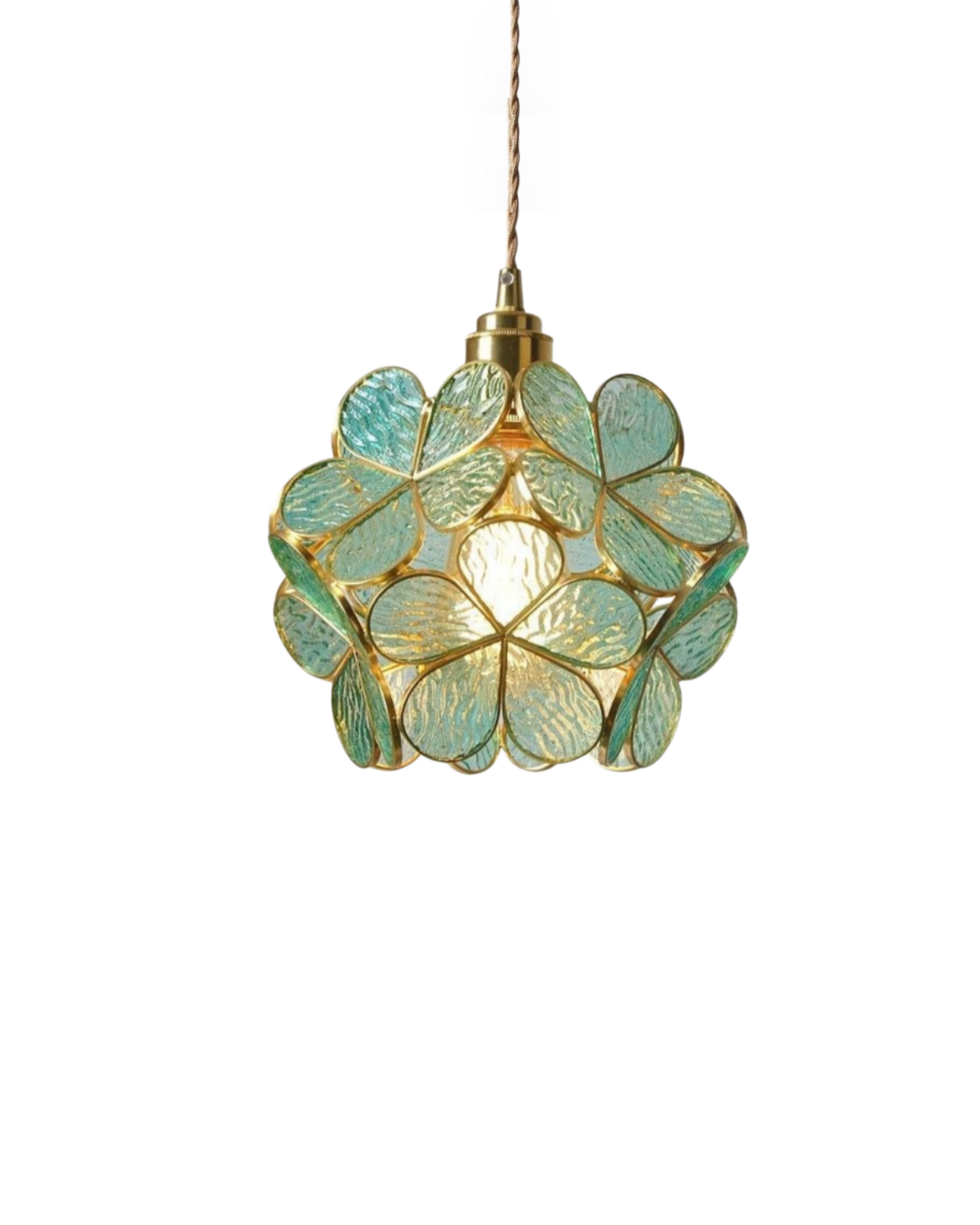 Handgemaakte Hanglamp met Acryl Bloem en IJzeren Frame Transparant Roze Blauw Beige voor Eetkamer Woonkamer Slaapkamer | Sansoti