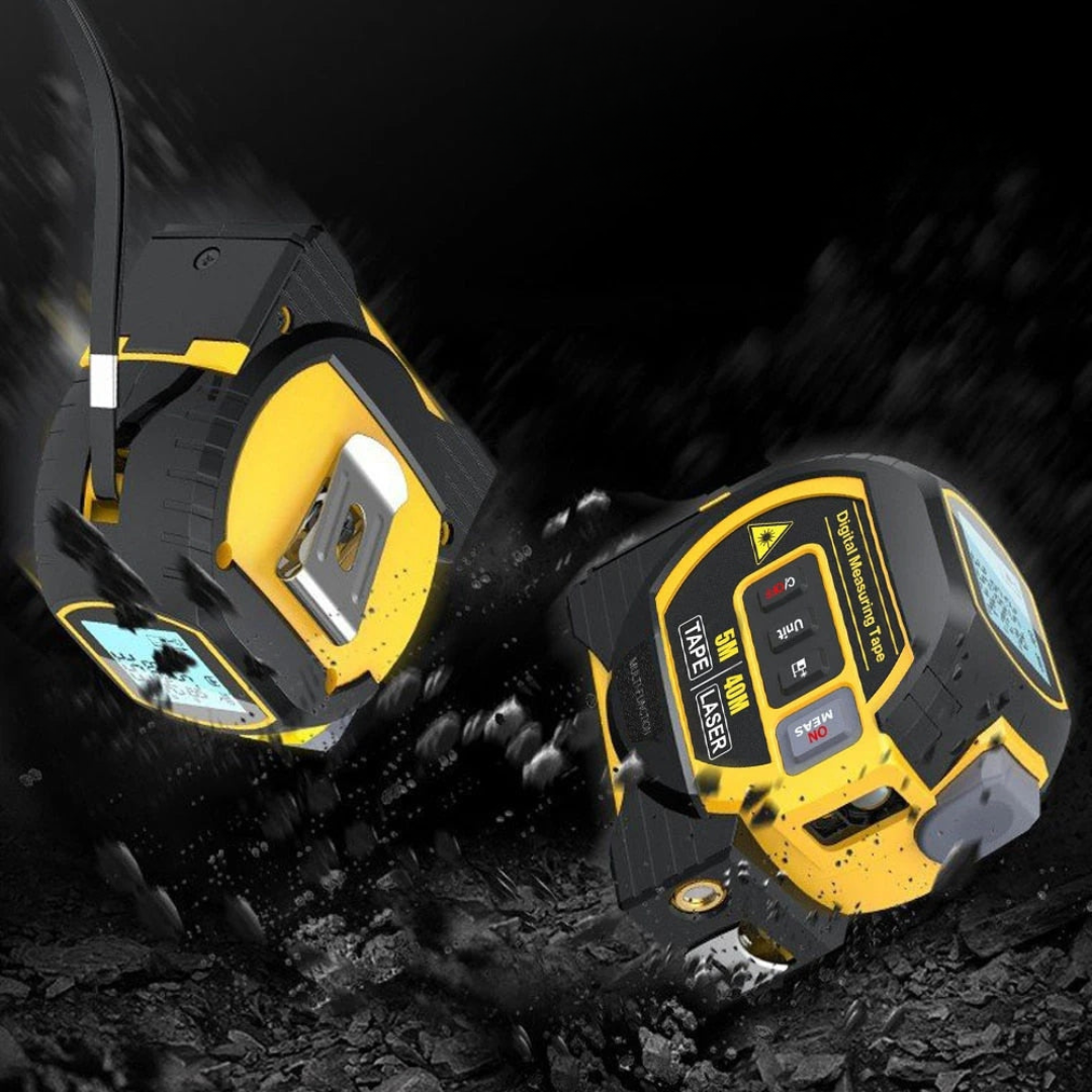 3-in-1 Infrared Laser Tape Measure - Digital Tape with Laser 40m Range - Compact Measuring Tool for Indoor and Outdoor | Sansoti