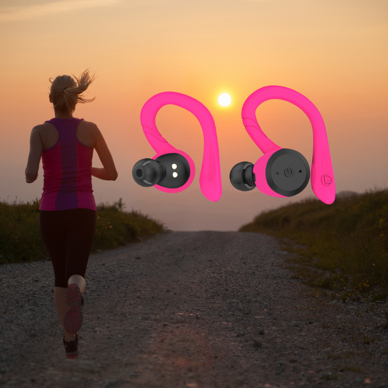 Wireless Sports Earbuds Waterproof IPX7 with 20 Hours Playtime | Bluetooth 5.0 for Swimming and Fitness | Ergonomic Fit | Sansoti