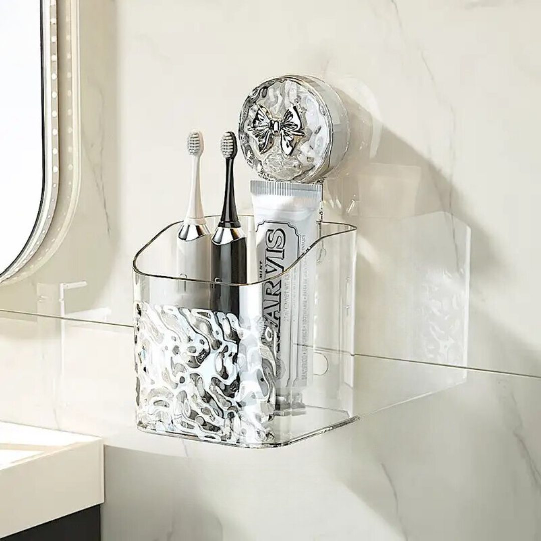 Storage Basket with Suction Cups – Bathroom Organizer Without Drilling for Shower and Kitchen | Sansoti