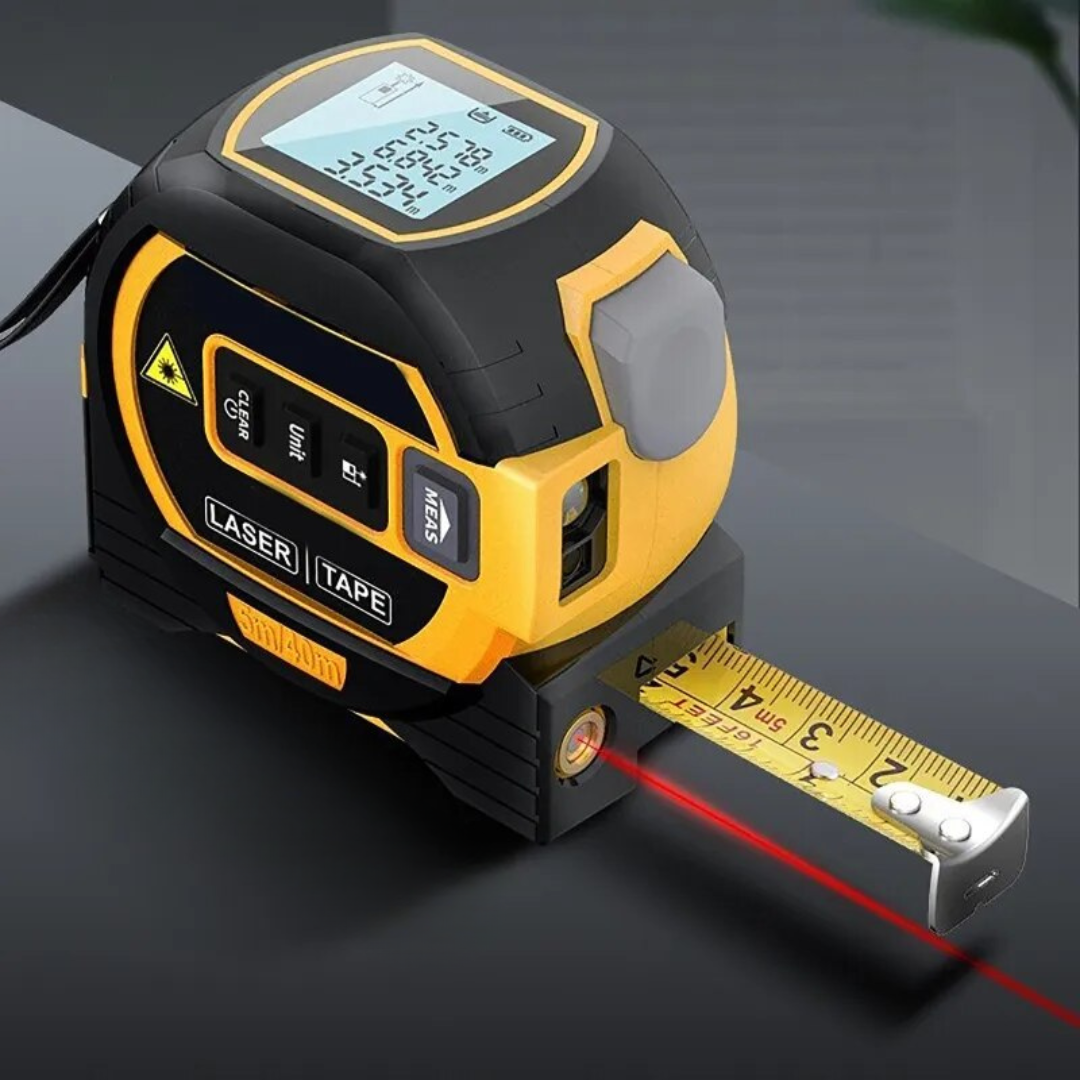3-in-1 Infrared Laser Tape Measure - Digital Tape with Laser 40m Range - Compact Measuring Tool for Indoor and Outdoor | Sansoti