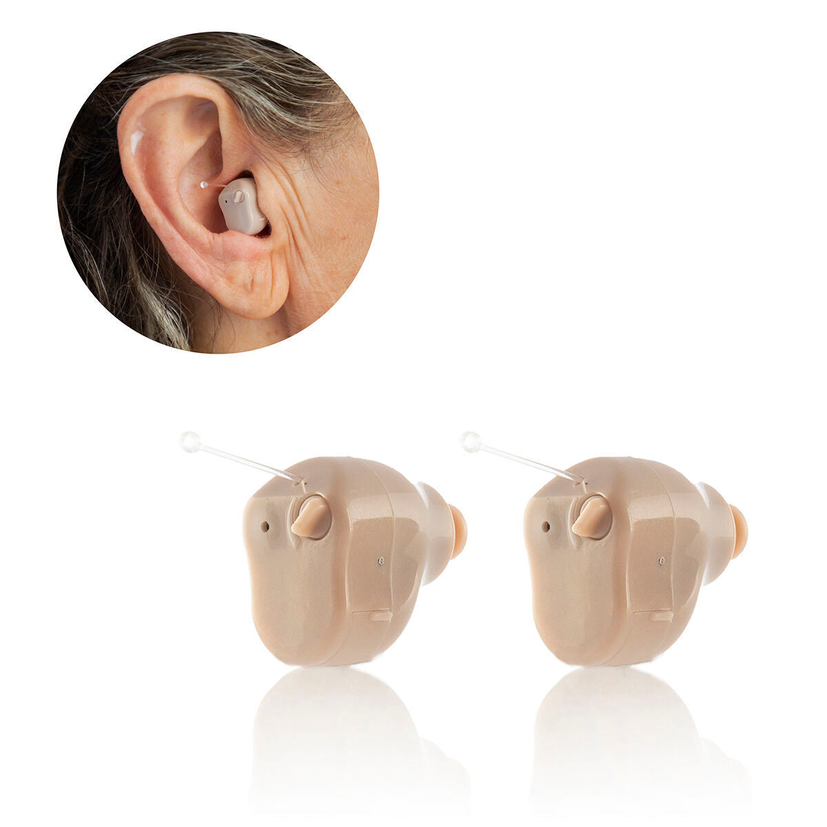 Hearing Amplifier for Seniors – Rechargeable Hearing Support Device with Comfortable Fit and Volume Control | Sansoti