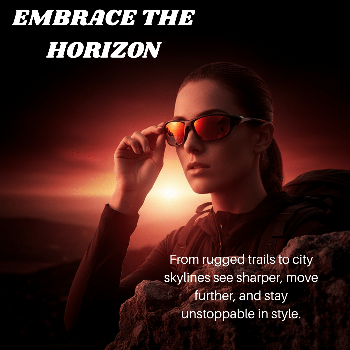 Sporty Sunglasses with Polarized Lenses UV400 Protection for Outdoor Cycling Running Fishing | Sansoti