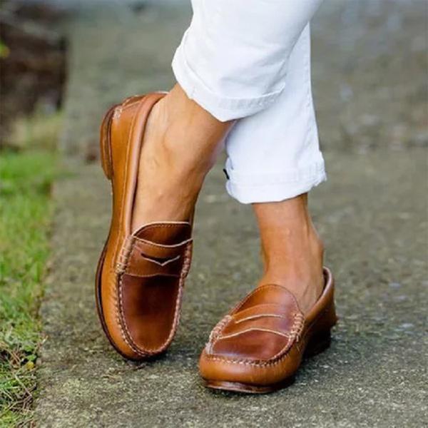 Classic Leather Slip-On Men’s Brown Premium Loafers Comfortable Leather Men’s Shoes Casual Formal Moccasins | Sansoti