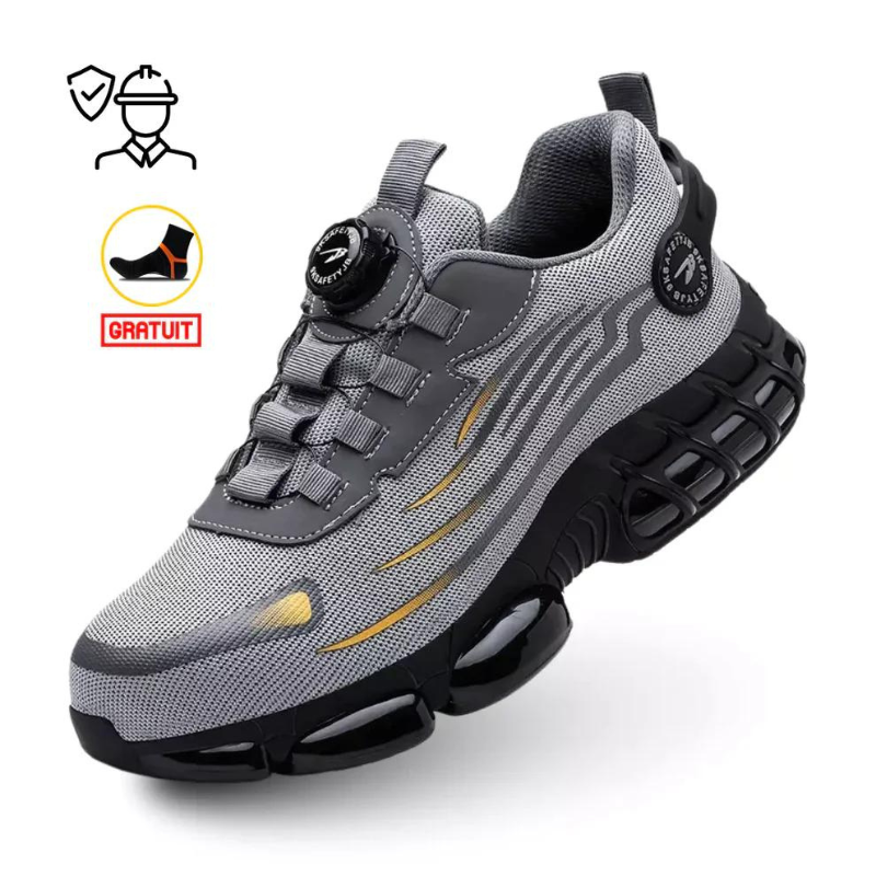 Work Shoes with Steel Toe and Non-Slip Rubber Sole for Maximum Safety | Sansoti