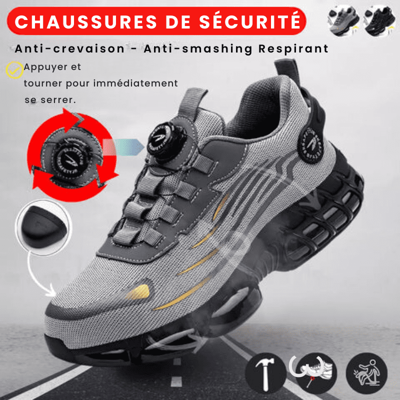 Work Shoes with Steel Toe and Non-Slip Rubber Sole for Maximum Safety | Sansoti