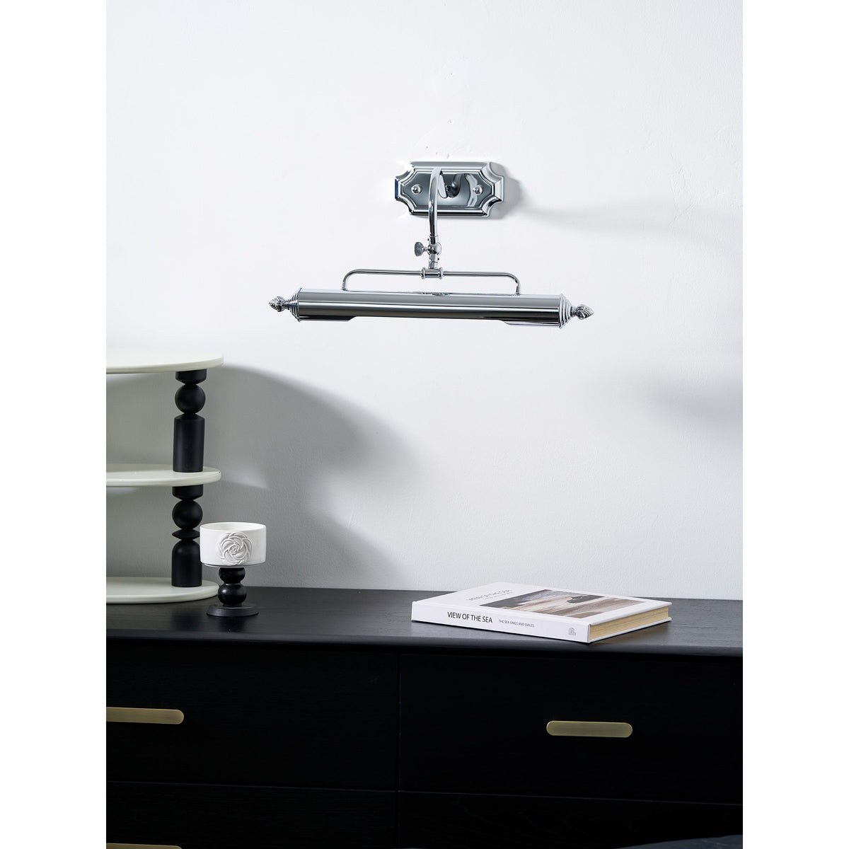 Vellichor Wall Lamp with Adjustable Arm - Goose Neck Reading Lamp for Paintings and Mirrors - Industrial Wall Lighting | Sansoti