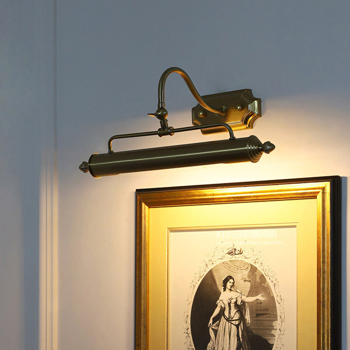 Vellichor Wall Lamp with Adjustable Arm - Goose Neck Reading Lamp for Paintings and Mirrors - Industrial Wall Lighting | Sansoti