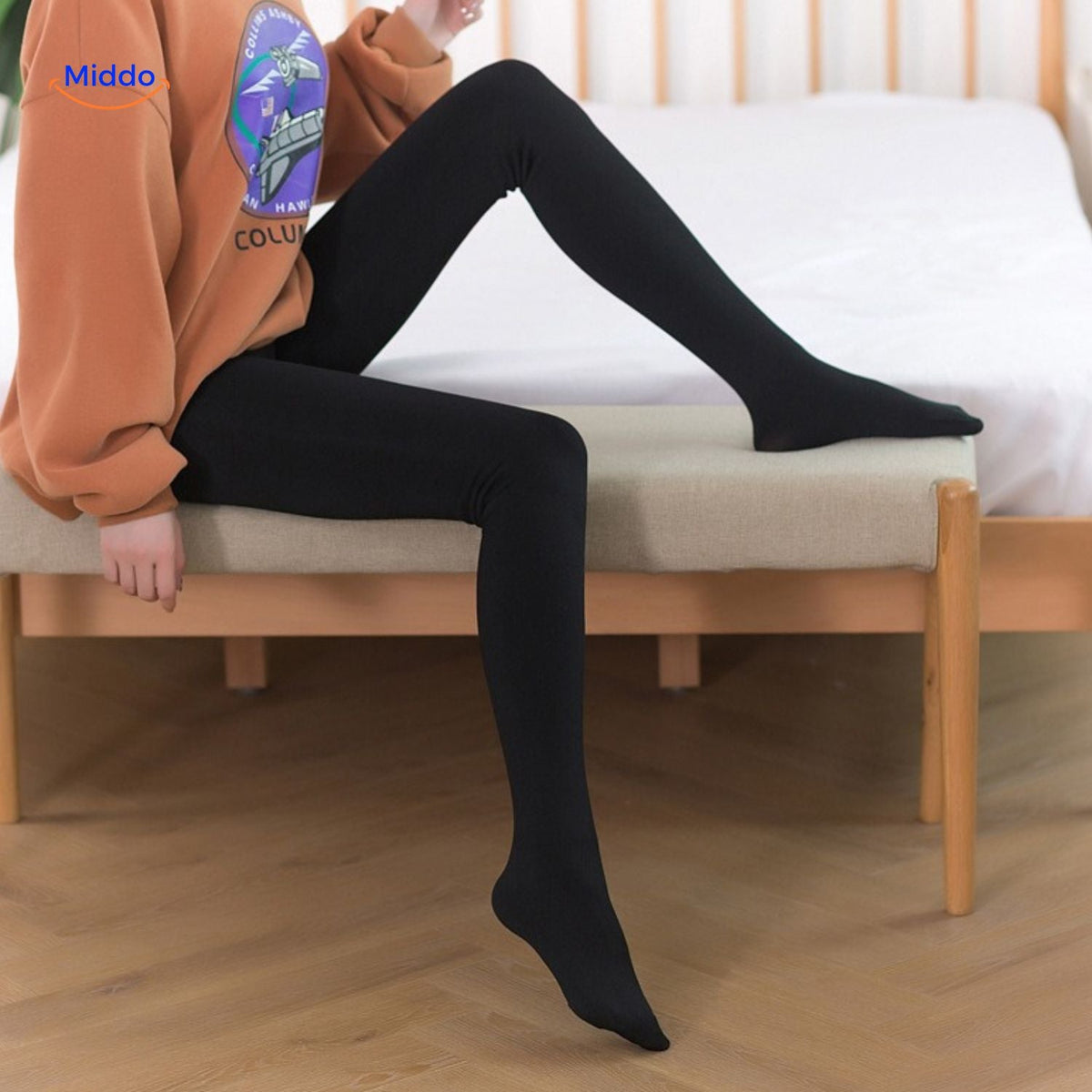 Thermal Tights Fleece Extra Thick Winter Tights Leg Warmers for Women Skin-Tone Black Warm Comfortable Stretchy | Sansoti