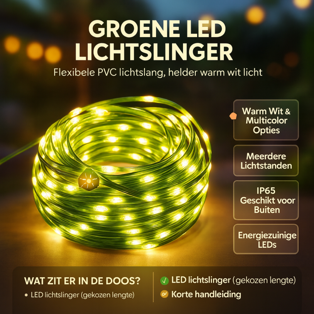 Outdoor LED String Lights, IP65 Garden Lighting for Balcony and Terrace, Flexible Decorative Light Cable for Parties | Sansoti