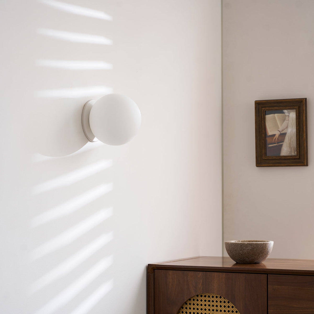 Glass Wall Lamp with Gold or Silver Socket – Modern Design for Bedroom and Living Room | Sansoti