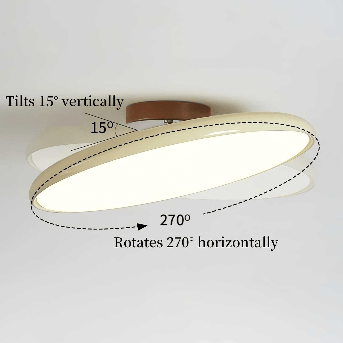 Adjustable Colored Metal Acrylic Dimmable Modern Minimalist LED Ceiling Light for Living Room and Bedroom | Sansoti