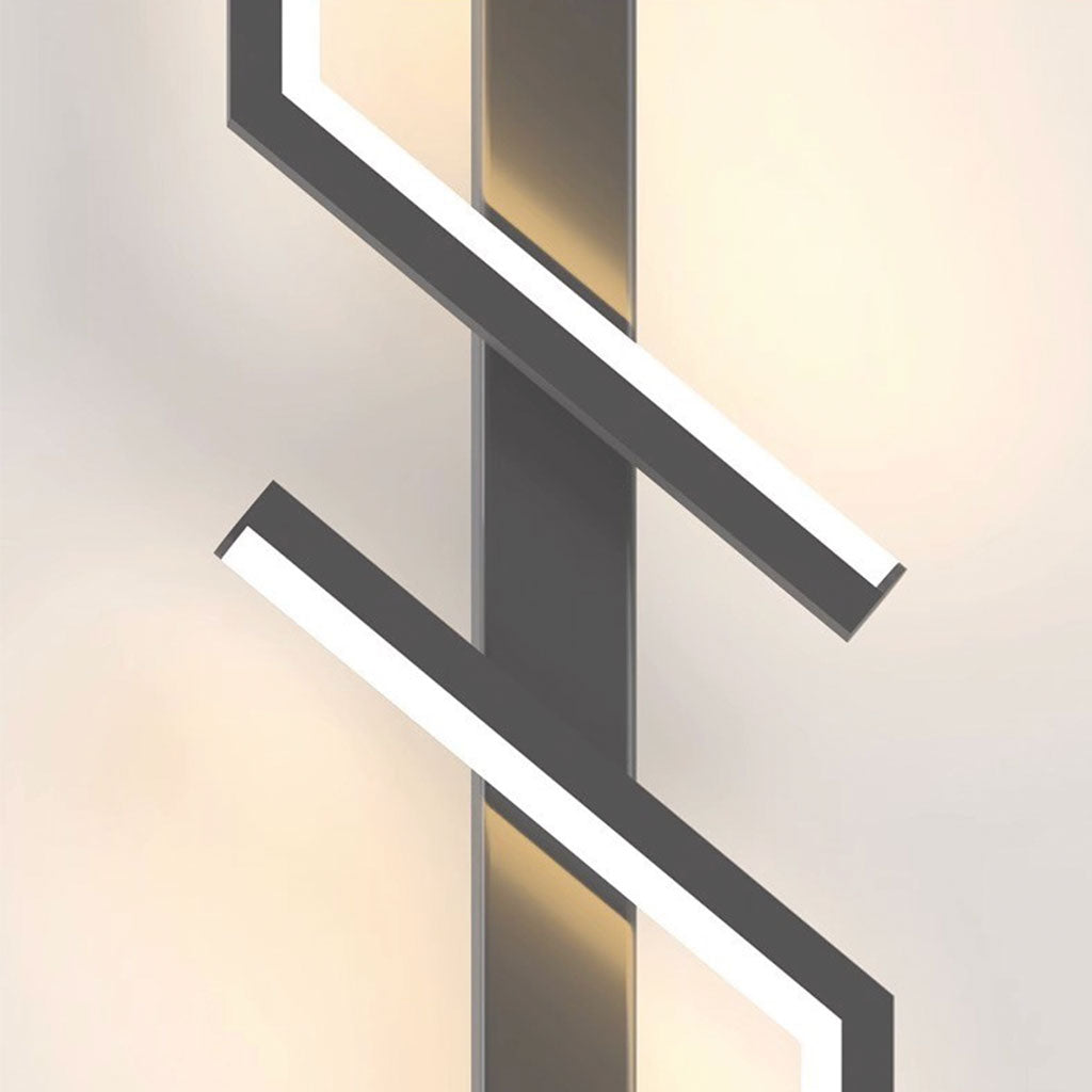 Dimmable Linear LED Wall Light Gold Black Modern Minimalist Design Adjustable Light Living Room Bedroom | Sansoti