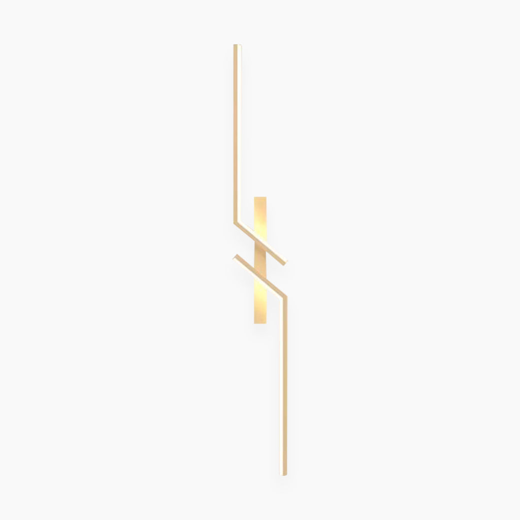 Dimmable Linear LED Wall Light Gold Black Modern Minimalist Design Adjustable Light Living Room Bedroom | Sansoti