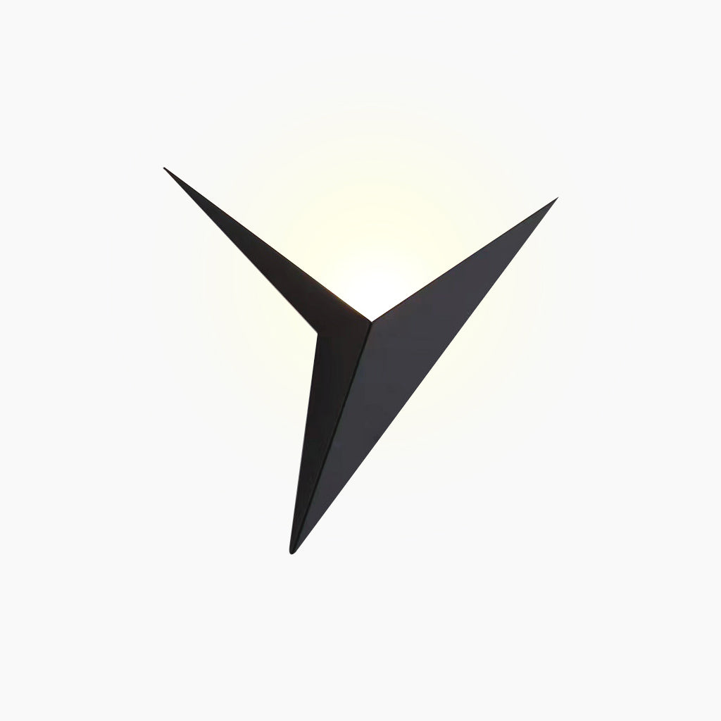 Triangular LED Wall Light, Geometric Metal, Modern Interior, Bedroom, Living Room, 25cm, Minimalist | Sansoti