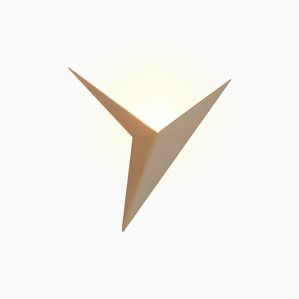 Triangular LED Wall Light, Geometric Metal, Modern Interior, Bedroom, Living Room, 25cm, Minimalist | Sansoti