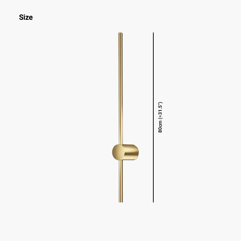 Linear Wall Light Aluminum Gold 60-100cm Atmospheric LED Bedroom Living Room Modern Scandinavian Design | Sansoti